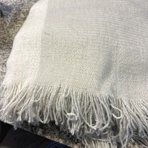Grey throw blanket
